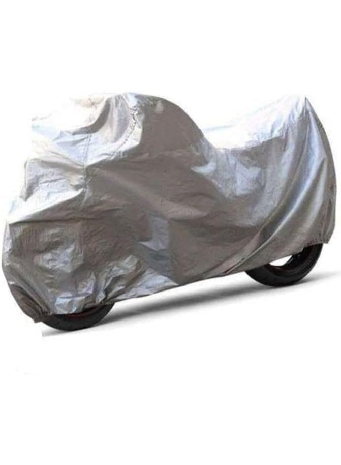 غطاء دراجة نارية فائق الحماية مناسب لجميع الأحوال الجوية - مقاوم للخدش والغبار والأشعة فوق البنفسجية | (فضي سحري، جميع الدراجات XL 240X140) - Image 4